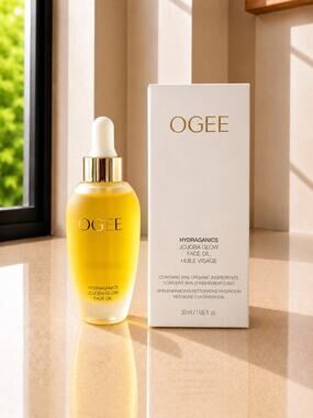 $98 New Ogee Hydraganics Jojoba Glow Face Oil 1 oz